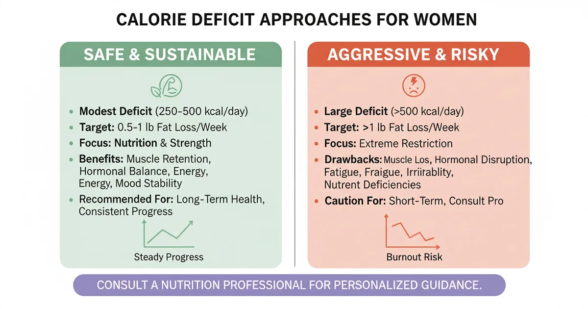 Safe-calorie-deficit-for-women-infographic