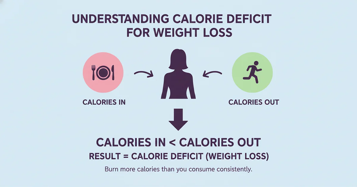 Calorie deficit infographic