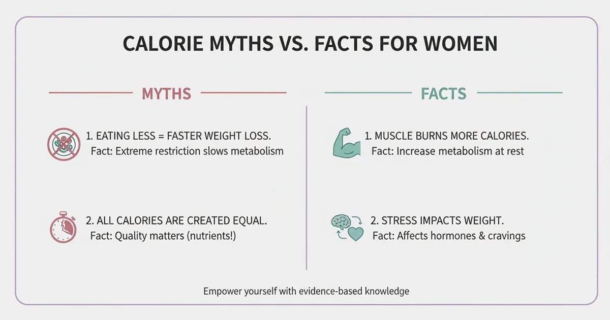 Calorie myths vs facts infographic